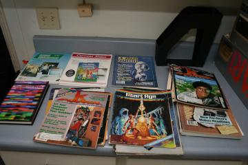 [A collection of classic magazines]