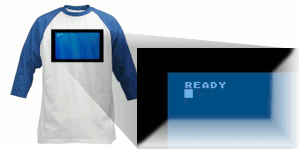 Atari BASIC 'READY' prompt shirt at CafePress